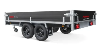 Remolque de plataforma Anssems psx 2000.405 go-getter con ruedas debajo
